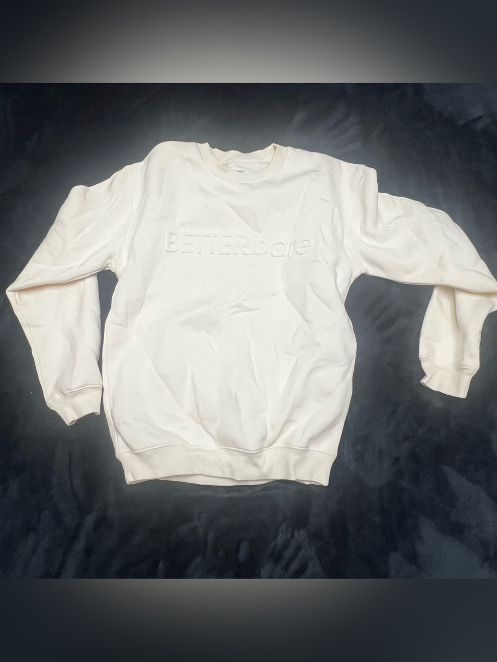 Betterbare Embossed Cream Crewneck Sweatshirt